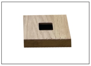 Metal Newel Wood Cover Plate — Wood