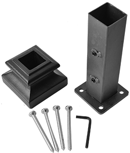 Metal Newel Post Attachment Kit — Metal hardware