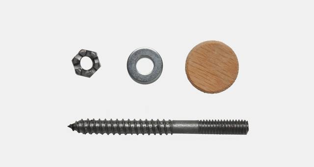 3 1/2" Rail Bolt Kit — Steel hardware