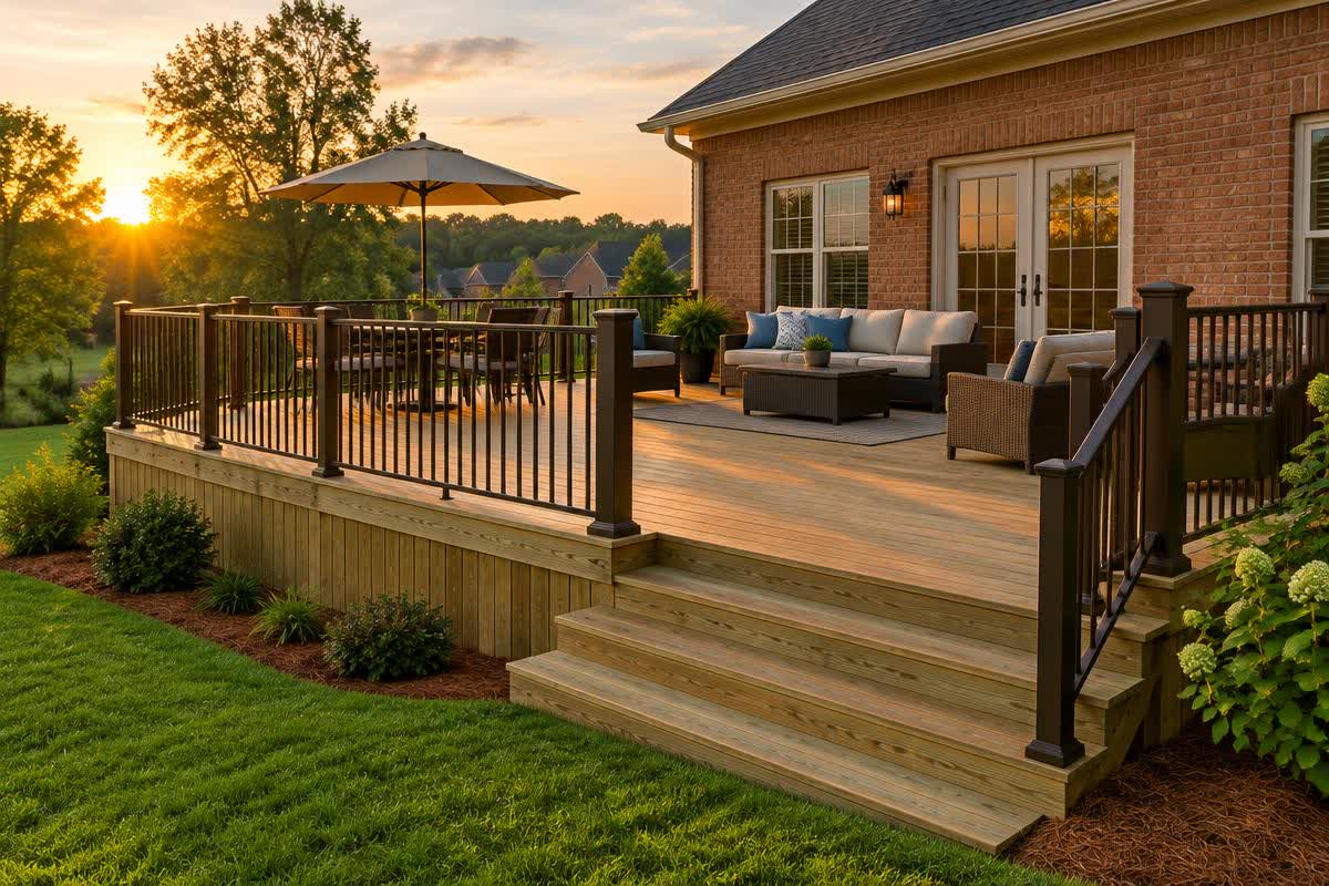 Illustrative wood & composite decks service example