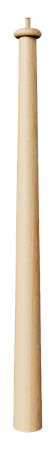 Modern Full Round Tapered Newel — Wood