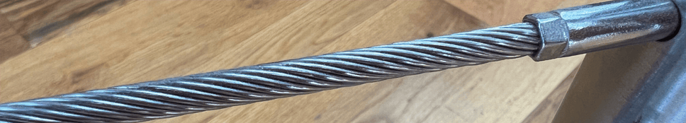 Cable Railing System — Stainless steel cable with wood or metal newels and handrail