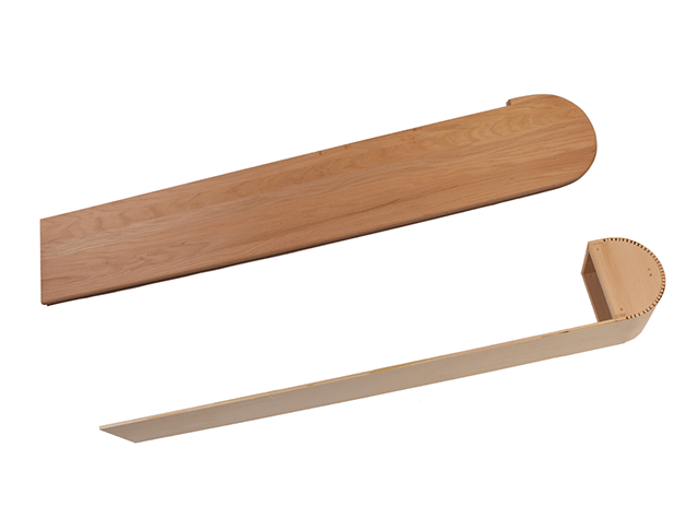 Single Bullnose Tread with Shoe Molding Kit — Red oak / White oak